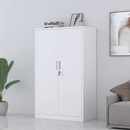 Black 3 Shelf Locking Metal Storage Cabinet A1241