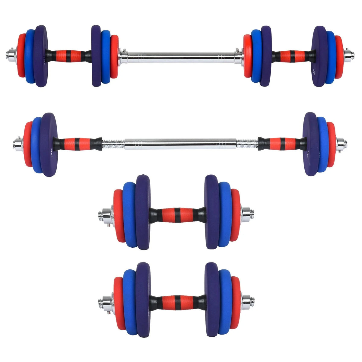 Adjustable Dumbbells 30KG/66LBS Convertible To Barbell U839547