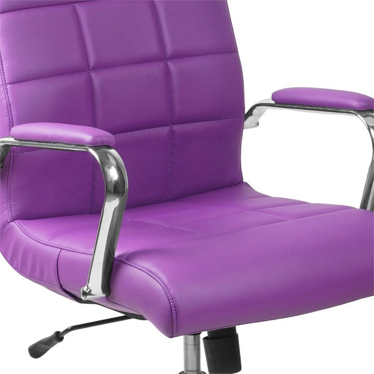 Purple Faux Leather Swivel Office Chair E8892