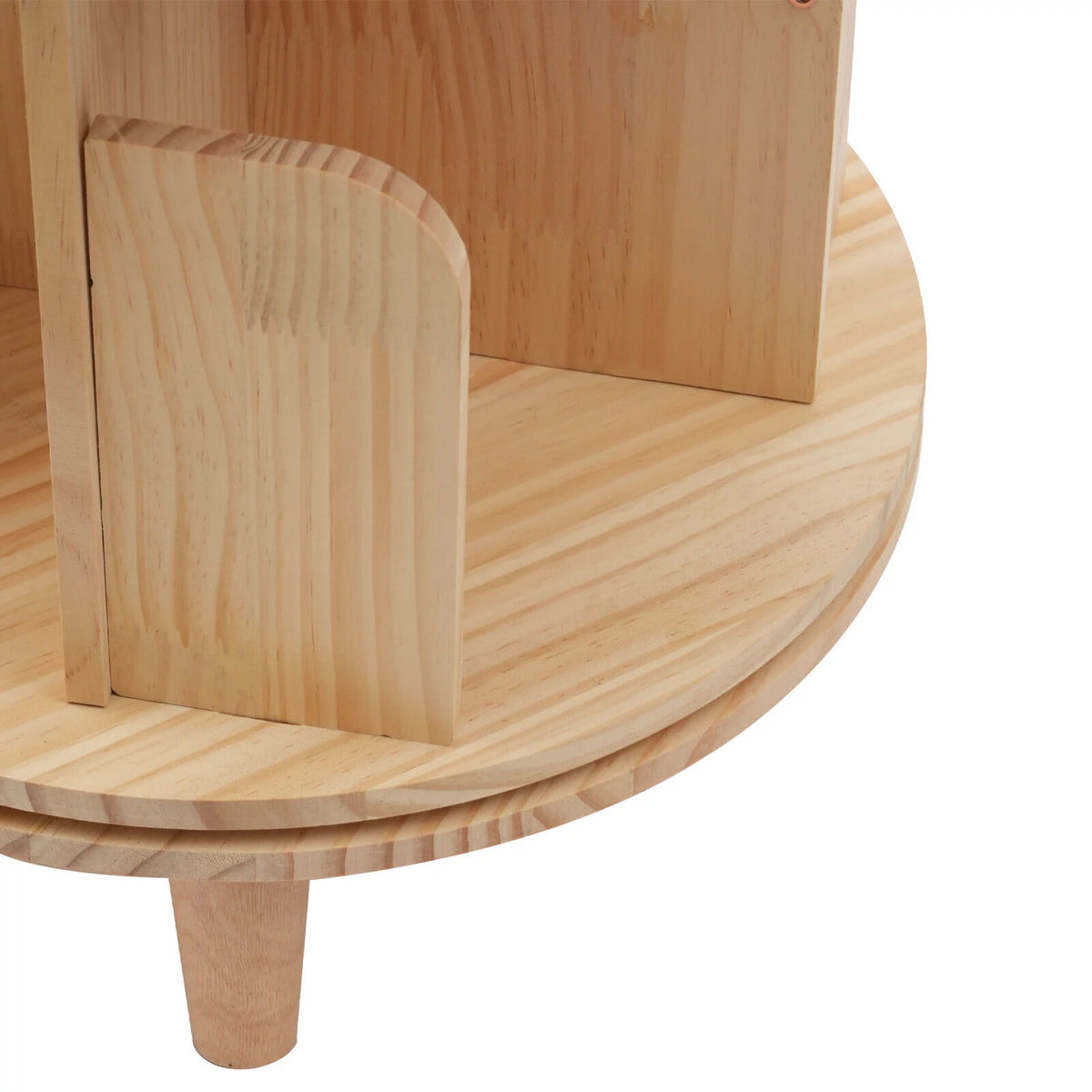 3 Layer 360 Rotating Solid Wood Bookshelf W5906