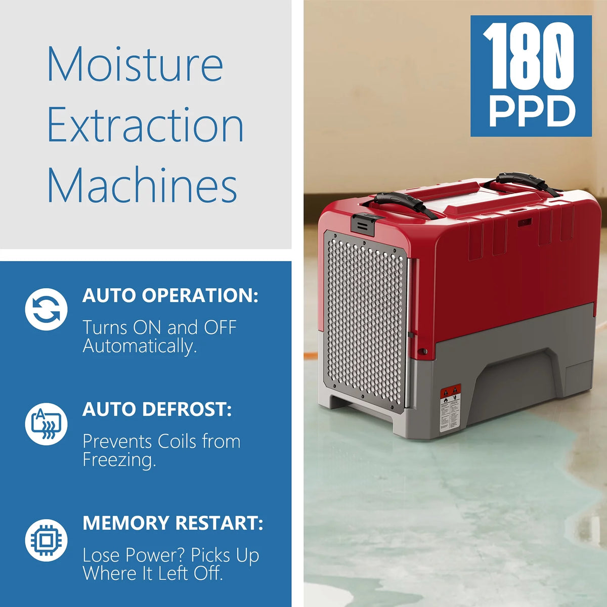 180 Pints Commercial Dehumidifiers B980