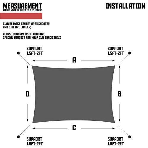 17 x 17 Sun Shade Sail Square Permeable Canopy Red C99547