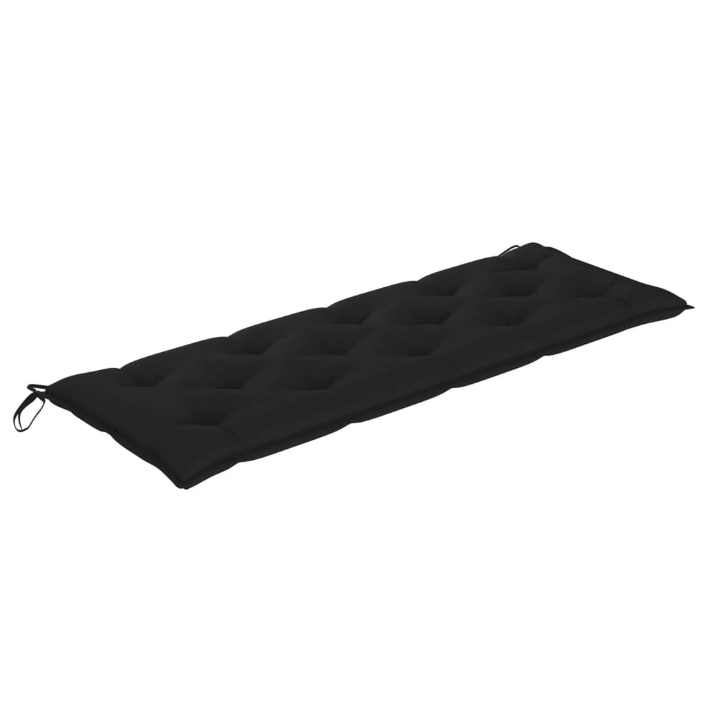 Black Cushion Teak Wood Garden Bench F1332