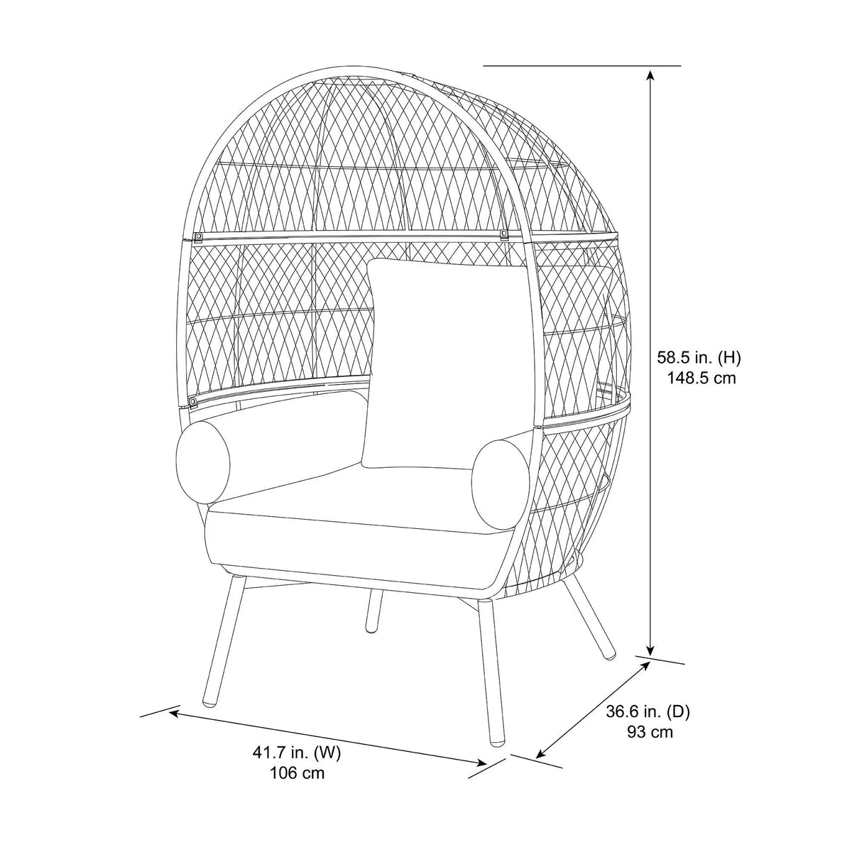 Wicker Egg Chair K1477