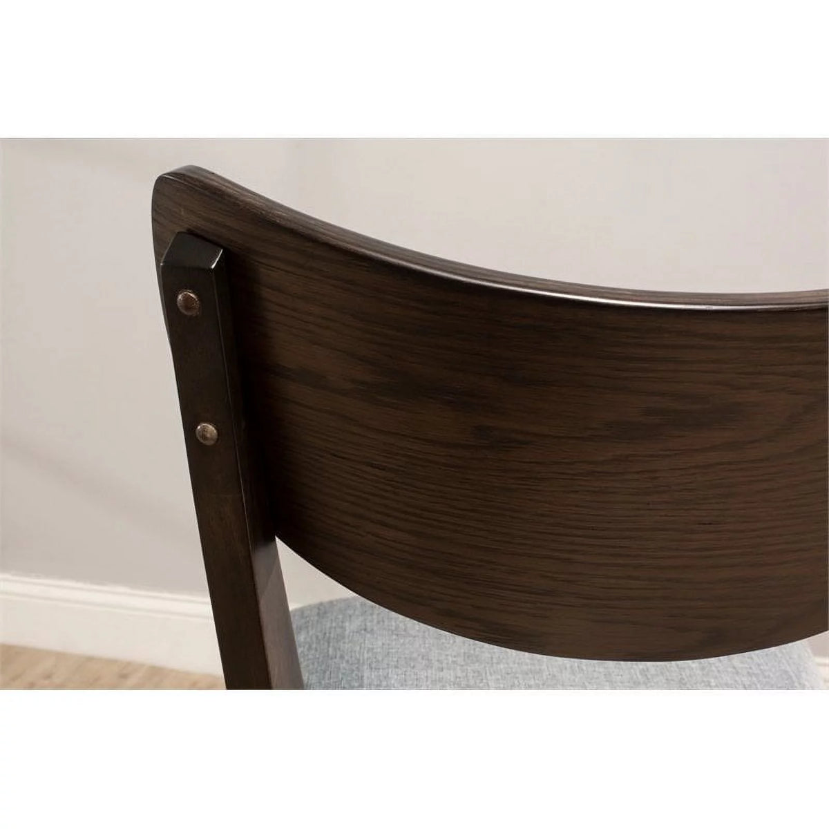 Gray Wood Rectangle Dining Table Metal Base E829345