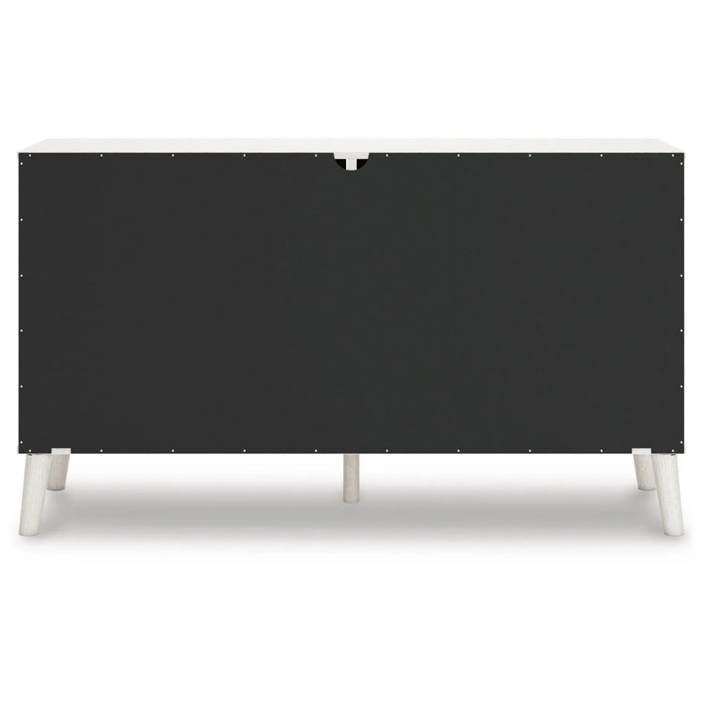 White 6 Drawer Wide Dresser O639806