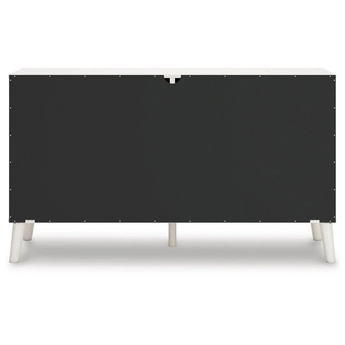 White 6 Drawer Wide Dresser O639806