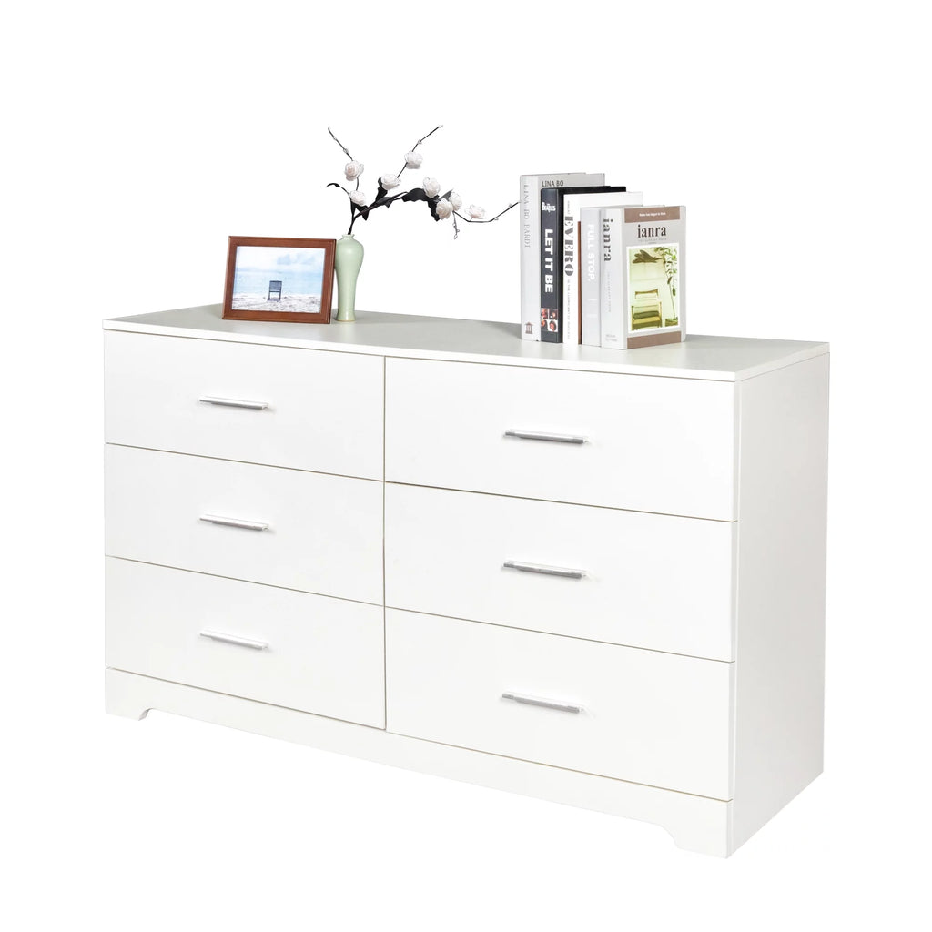 Black 6 Drawer Wood Dresser B913927