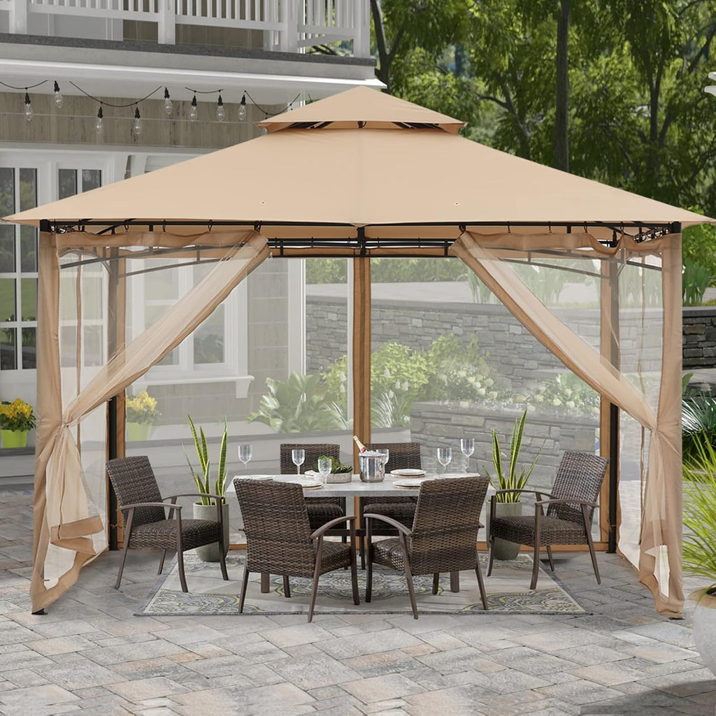 10x12 Gazebo with Netting S481120