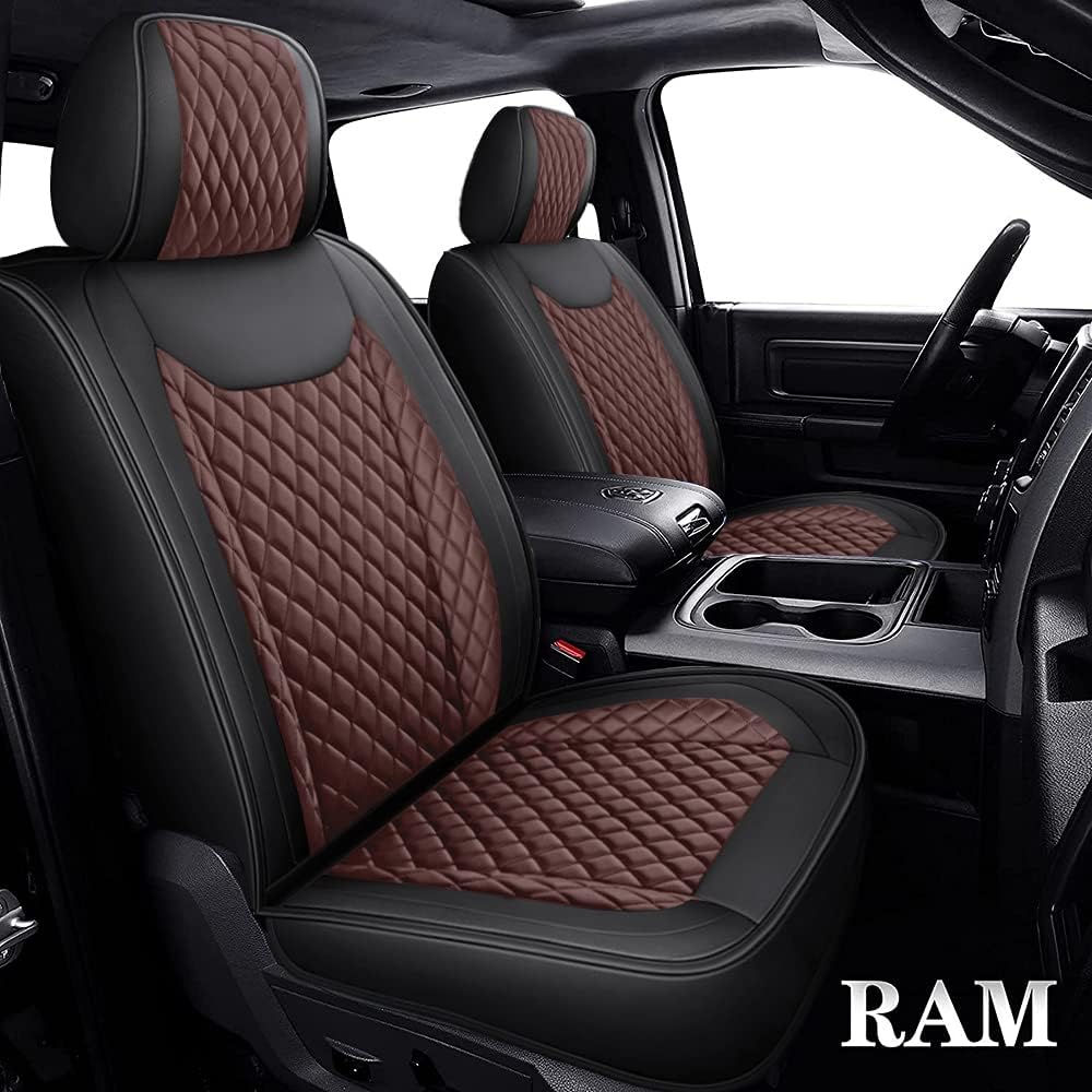 Black 5 PCS Full Set Waterproof Faux Leather Seat Covers H49348