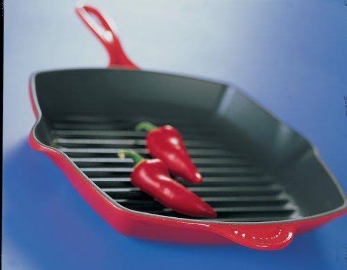 Enameled Cast-Iron Square Skillet Grill N430