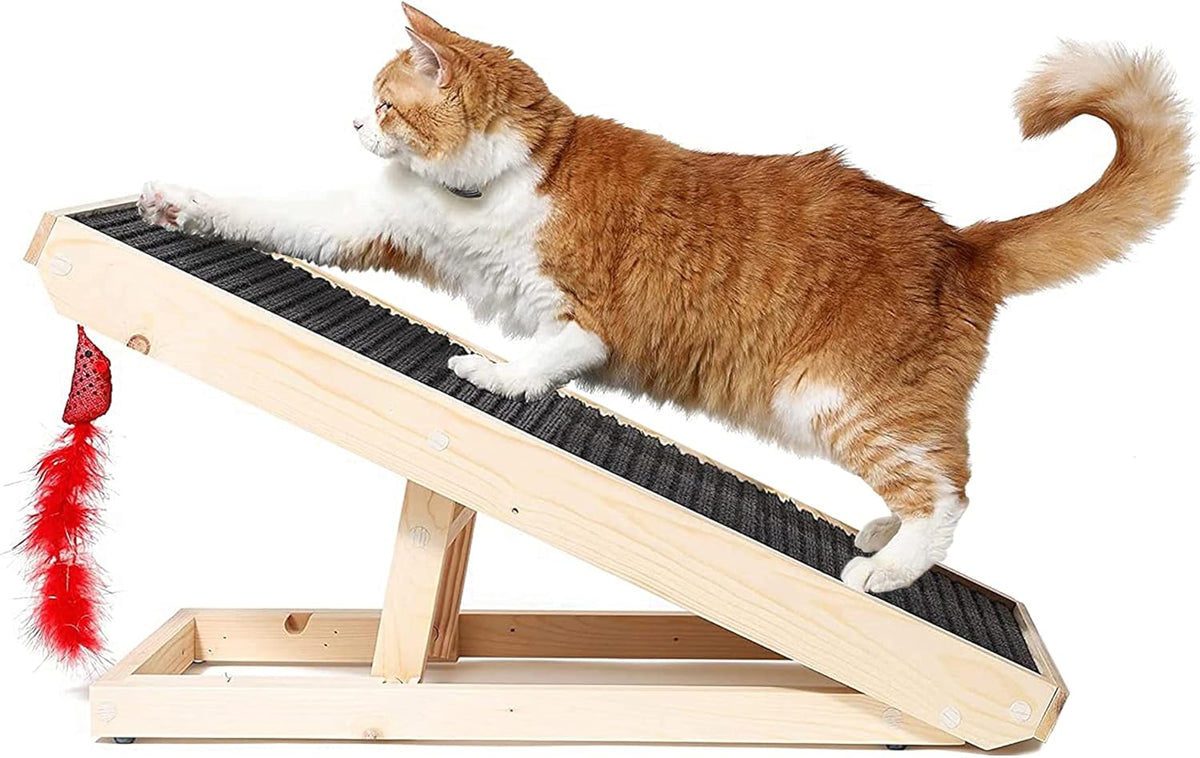2-in-1 Cat Ramp & Cat Scratcher with Replaceable Carpet G859