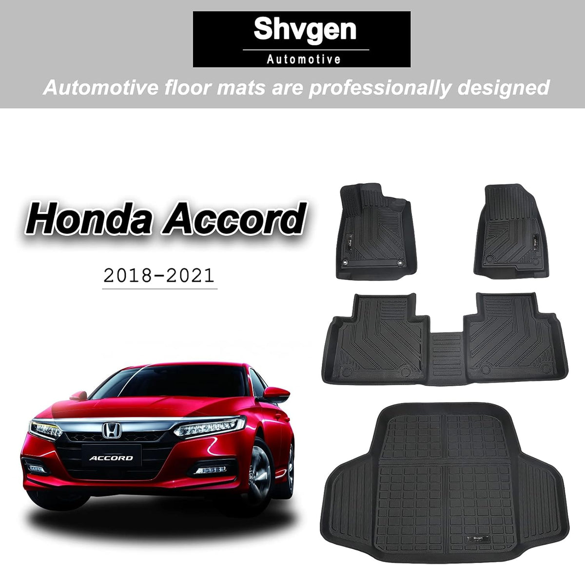 All-Weather Rubber Car Floor Mats & Cargo Trunk Liners Set M811167