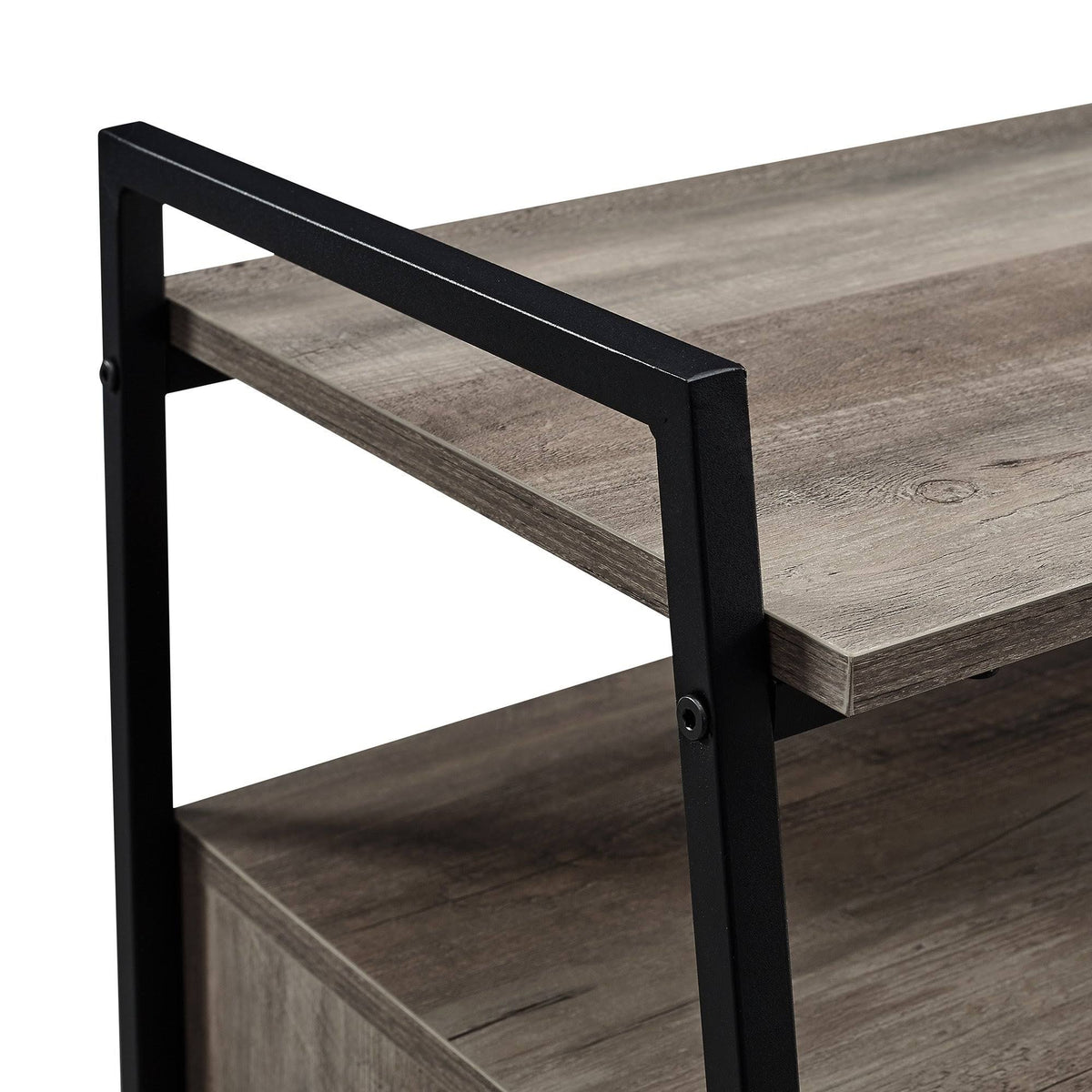 52-Inch Modern TV Stand Console Dark Walnut P353