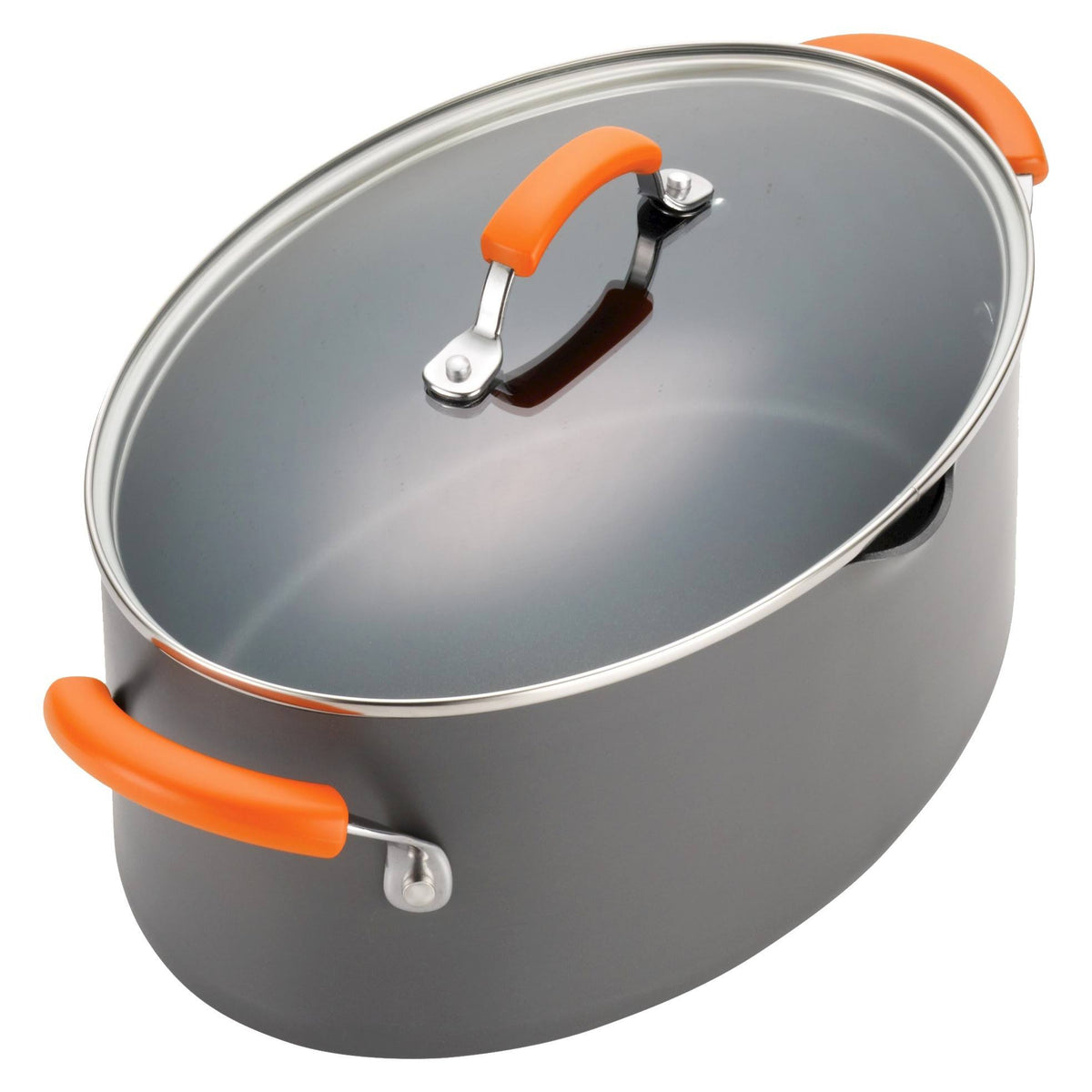 Hard-Anodized Nonstick 8-Quart Covered Oval Pasta Pot N738037