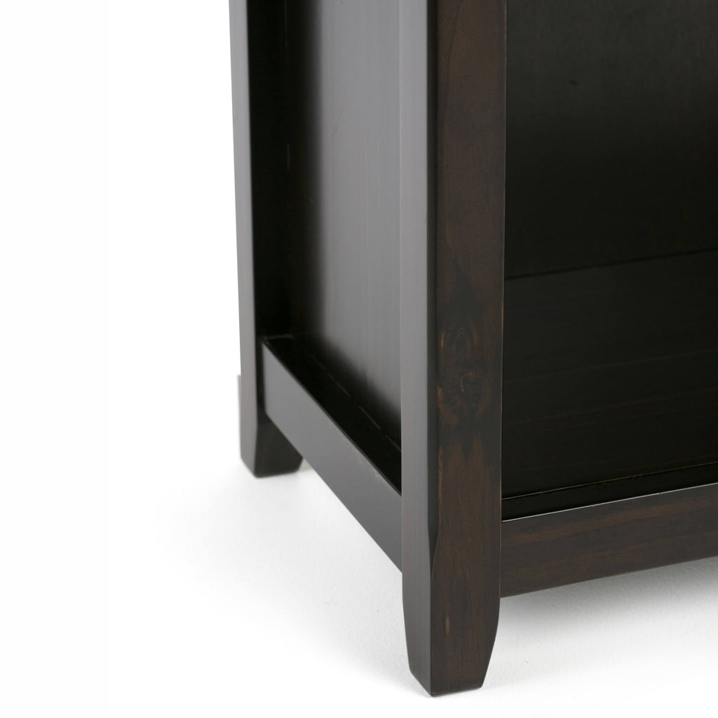 White 5 Shelf Solid Wood Bookcase L30090