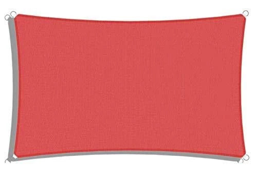 17 x 17 Sun Shade Sail Square Permeable Canopy Red C99547