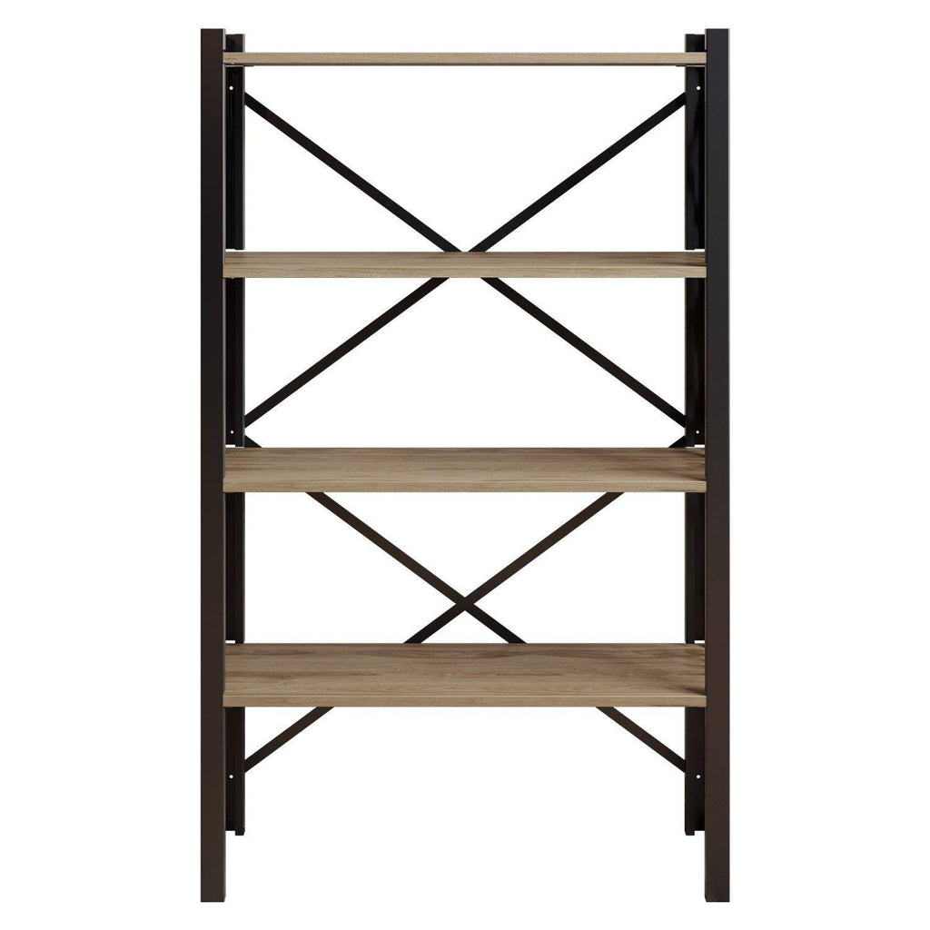 Tall Metal Wood Accent Bookcase H214