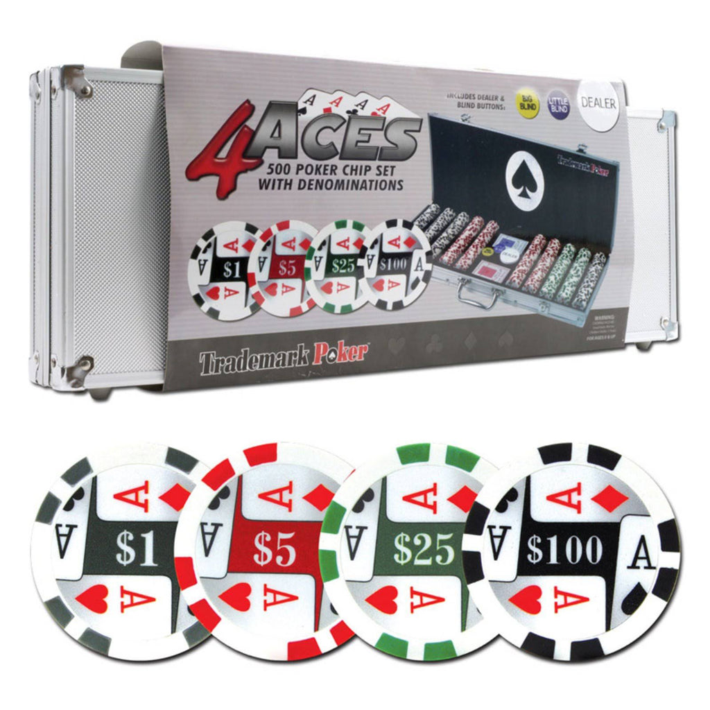 500 11.5g Poker Chip Set with Aluminum Case G38940