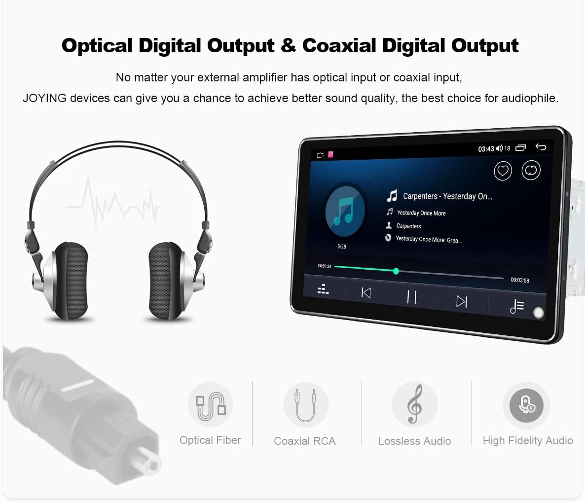 10.5 Inch Single Din Android Car Radio with Detachable Touch Display H78210
