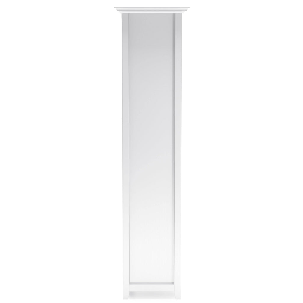 White 5 Shelf Solid Wood Bookcase L30090