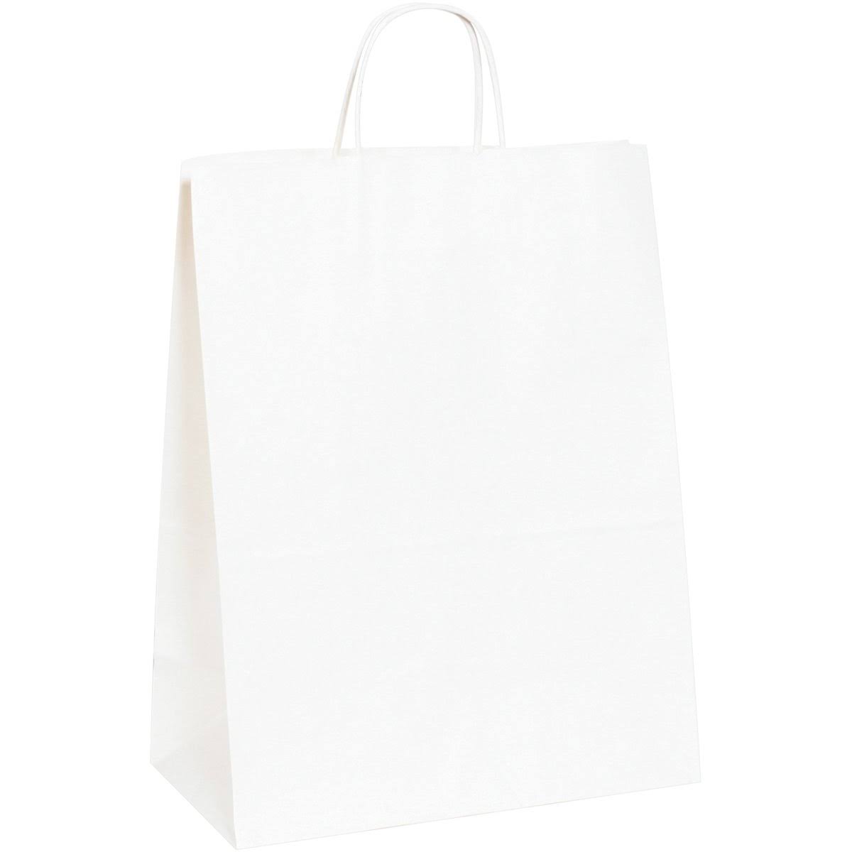 White Paper Shopping Bags, 250/Case L5412