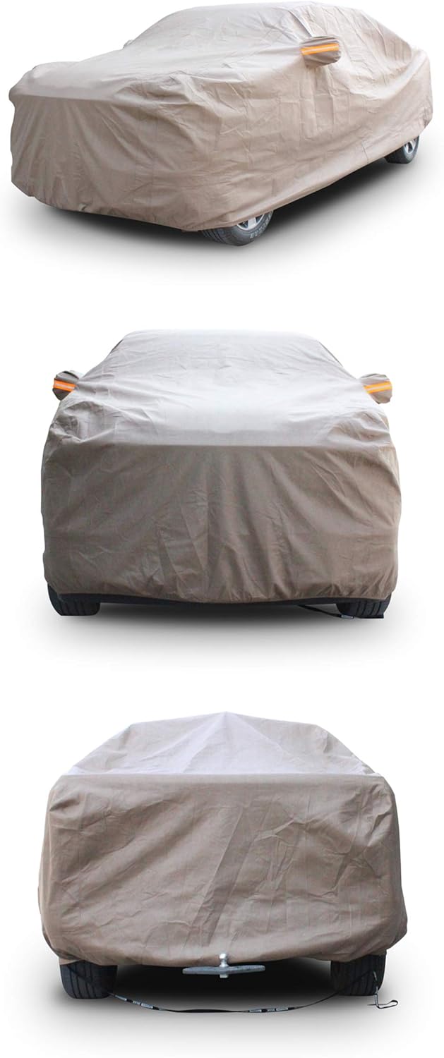 Waterproof Windproof Truck Car Cover with Straps Pack of 2 D120324