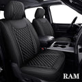Black 5 PCS Full Set Waterproof Faux Leather Seat Covers H49348