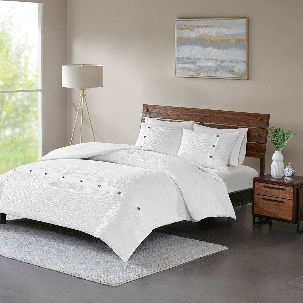 3 Piece Cotton Waffle Weave Duvet Cover Set Z2898