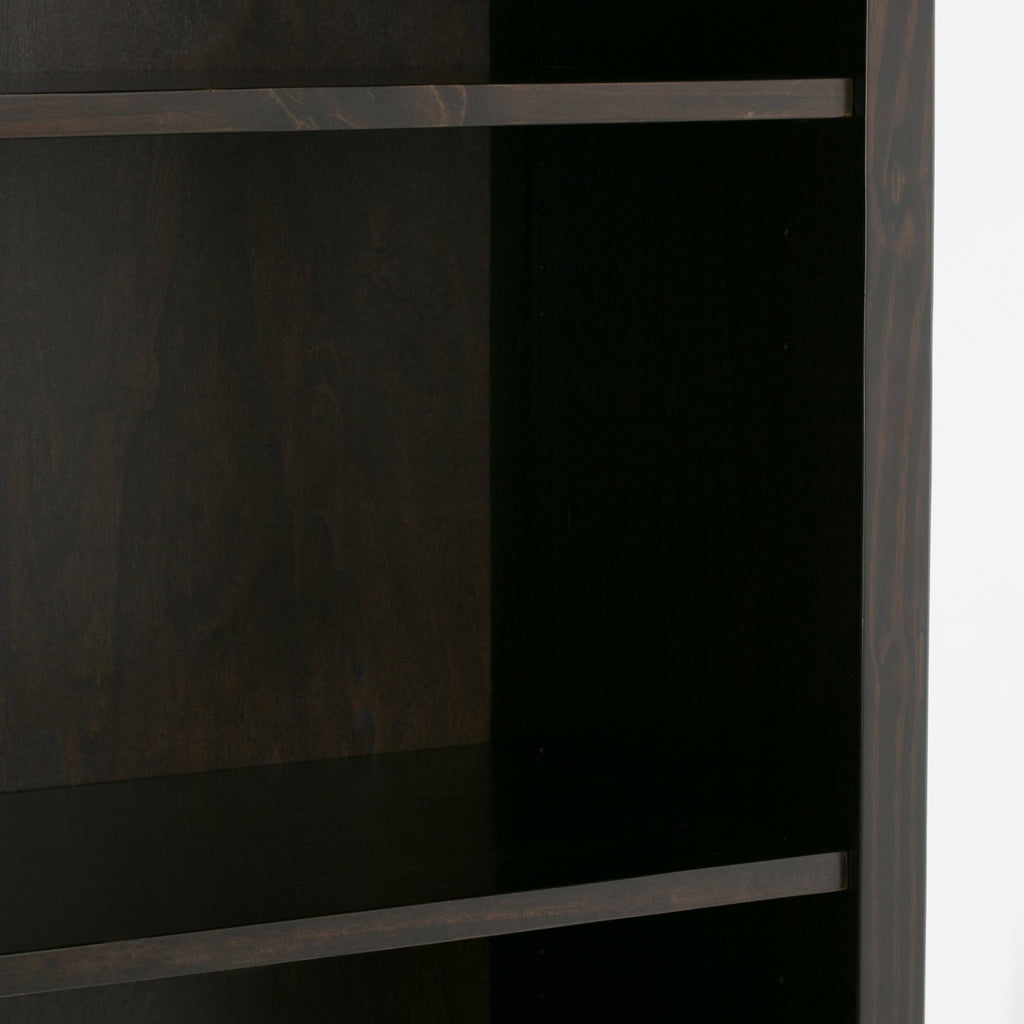 White 5 Shelf Solid Wood Bookcase L30090