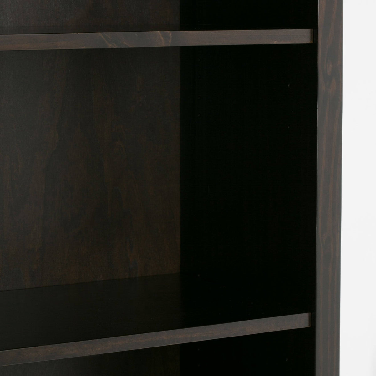 White 5 Shelf Solid Wood Bookcase L30090