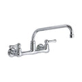 Wall Mount 2-Handle Commercial Bathroom Faucet with Swivel Spout in Chrome V337513