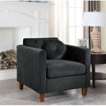 Black Tufted Velvet Armchair O8004