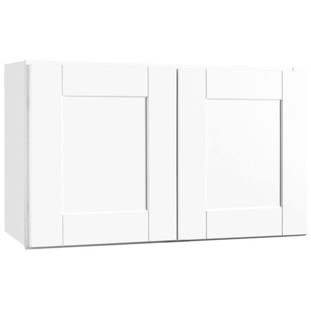 30x18x12 in. Wall Bridge Kitchen Cabinet in Satin White M95292