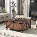 Gray Wood Coffee Table with Drawer and Storage Shelf H991432