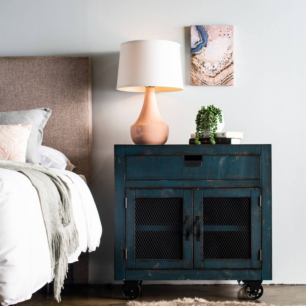 Blue 2-Door Accent Chest M2415