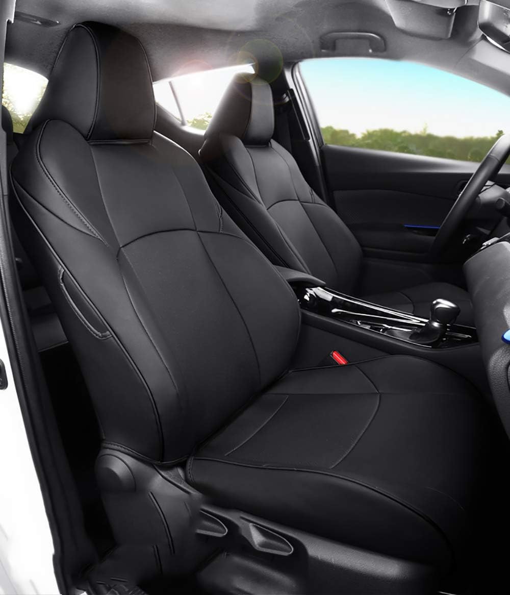 Black Leatherette Full Set Car Seat Covers J1471