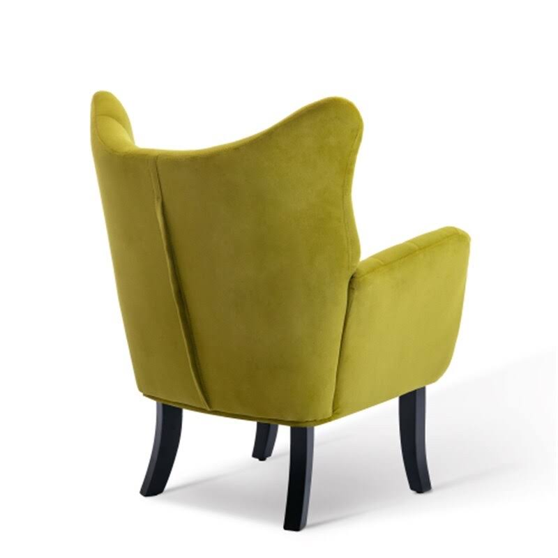Velvet Accent Chair Armchair with Wooden Legs M5633