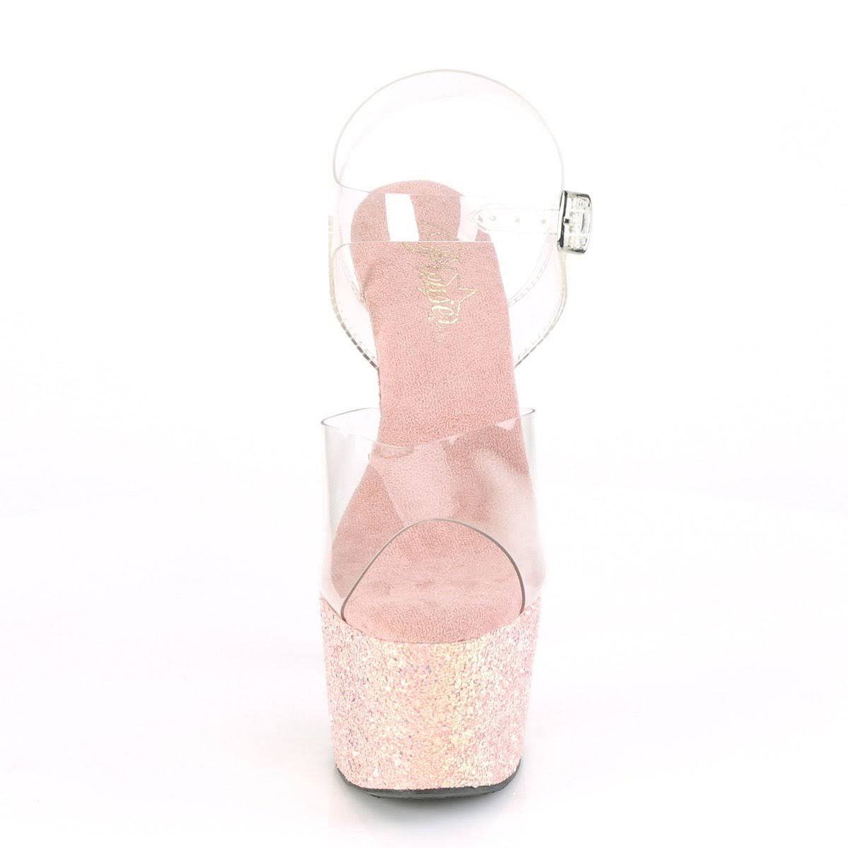 Clear Silver Multi Glitter Shoes L954