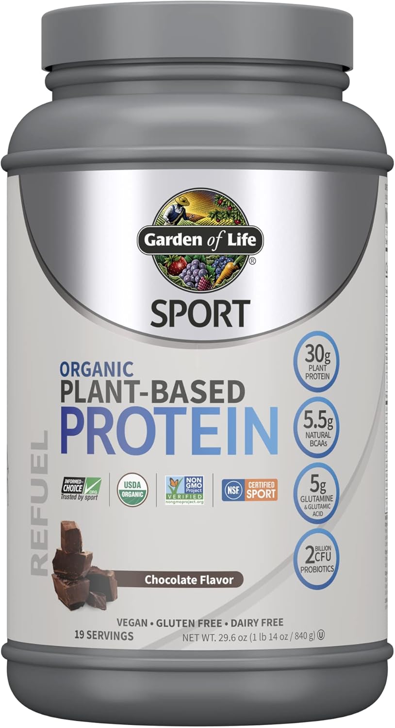 Organic Vegan Chocolate Plant Protein Powder, 19 Servings Pack of 2 U560818