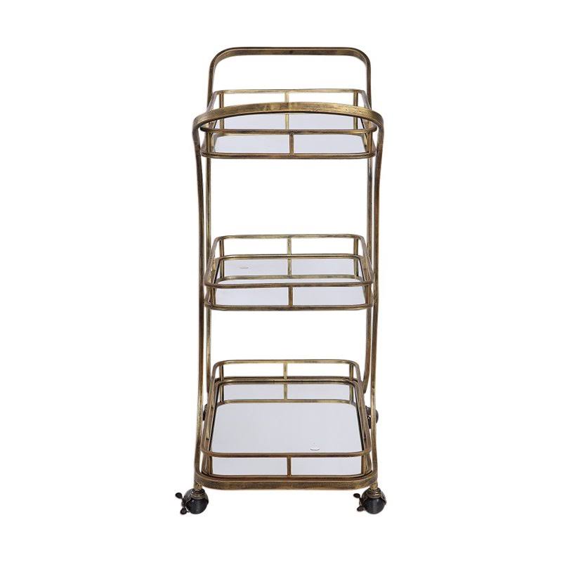 Antique Gold Serving Cart X473