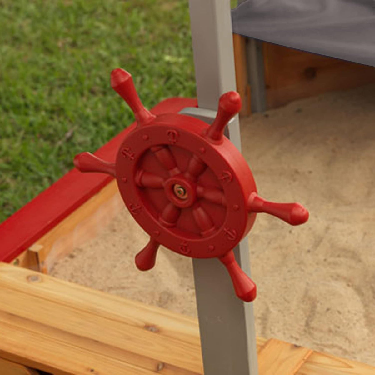 Wooden Pirate Sandbox with Canopy E2743