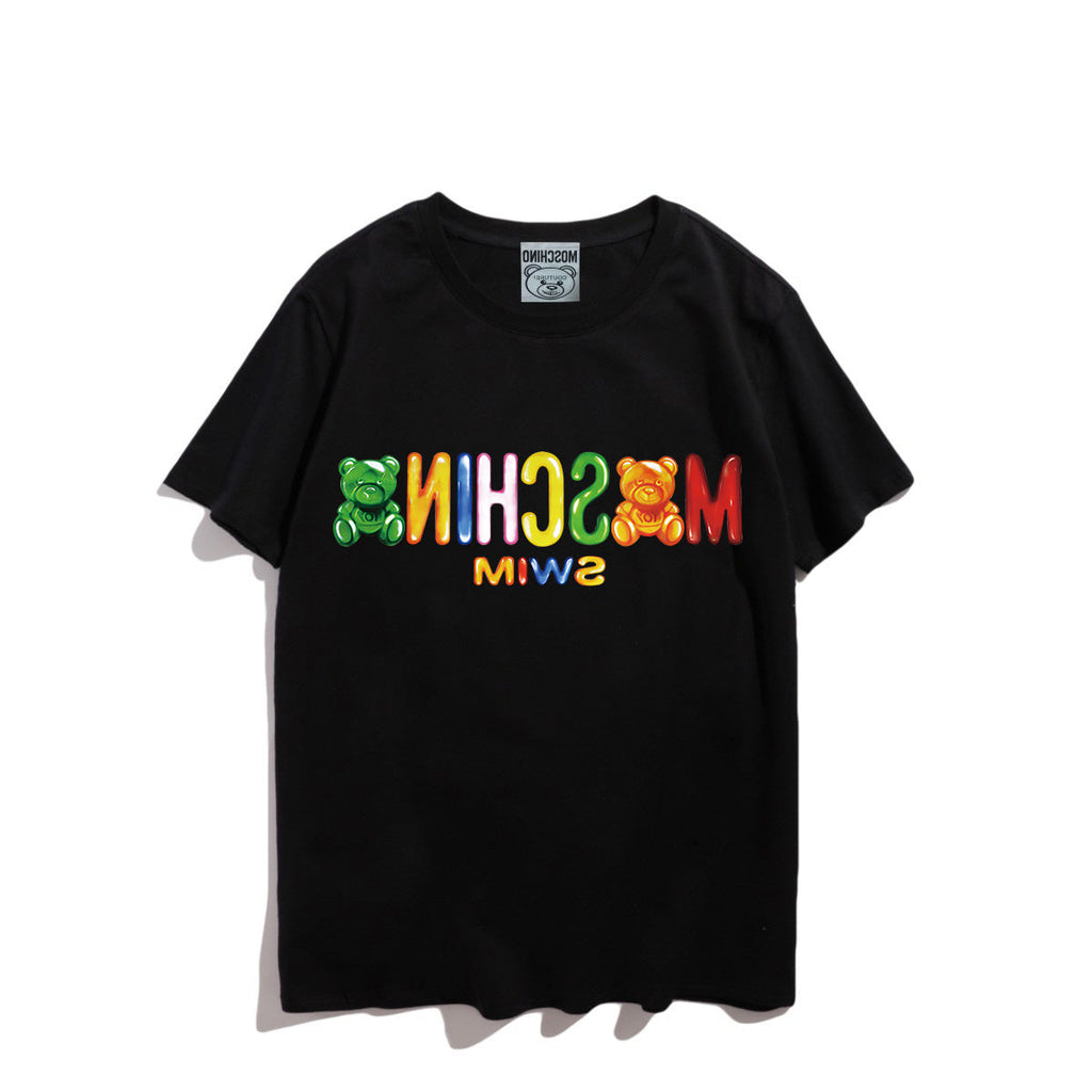Moschino T-shirt Teddy Bear Pattern Quick-Drying Loose Short Sleeve