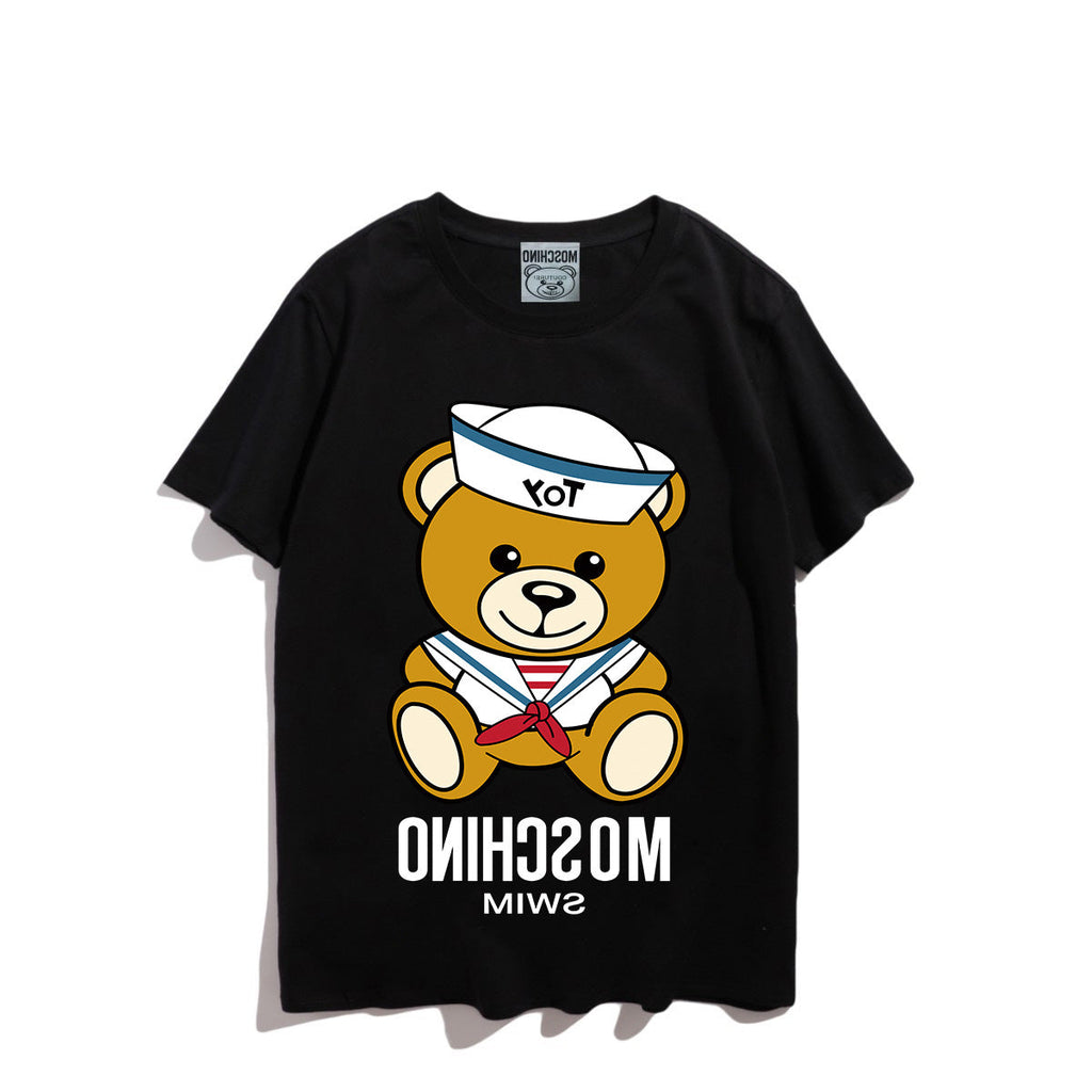 Moschino T-shirt Teddy Bear Pattern Quick-Drying Loose Short Sleeve