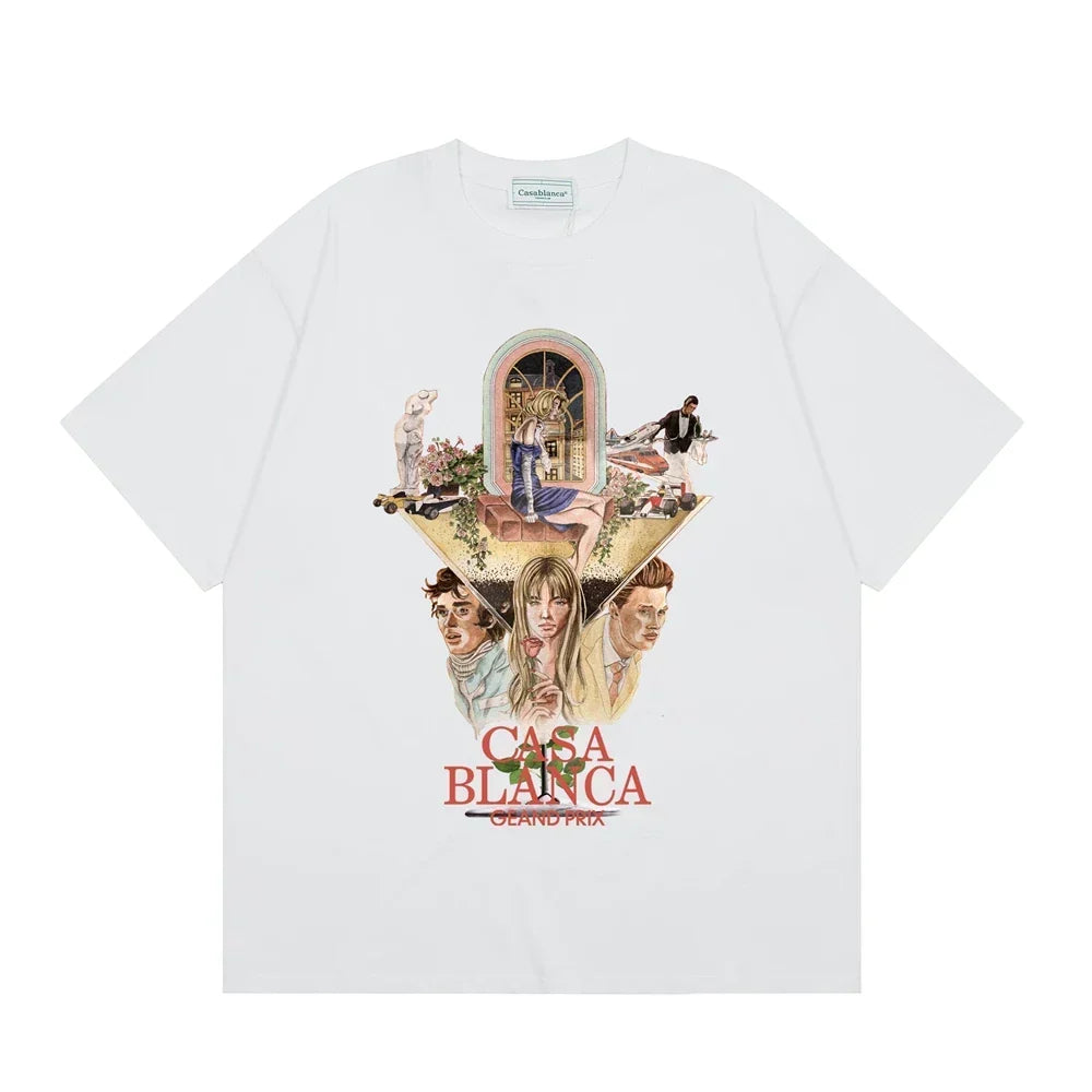 Casablanca Portrait & Arch Montage T-Shirt - White