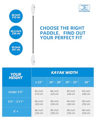 Kayak Paddle with Paddle Leash C67187
