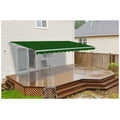Green 13' x 10' Retractable Motorized Patio Awning B221466