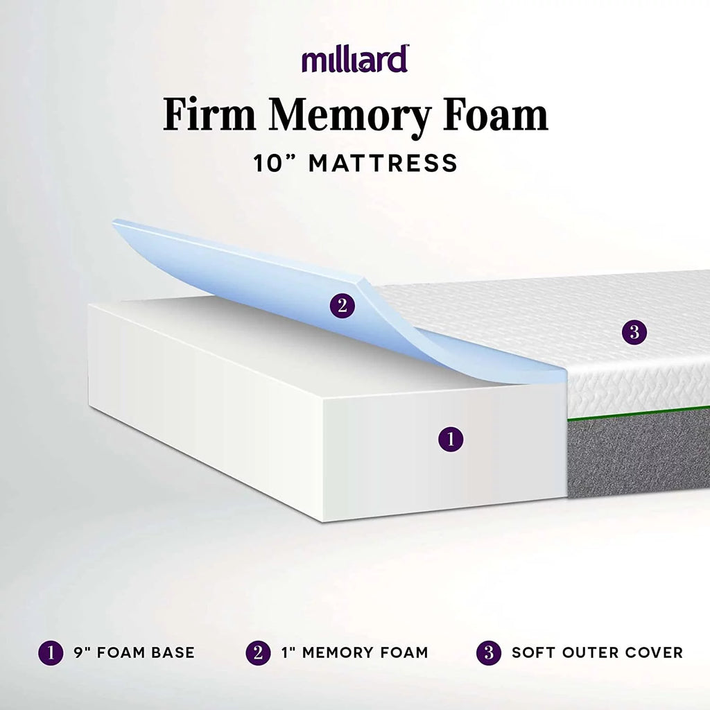 10 inch Firm Memory Foam Mattress Queen D426344