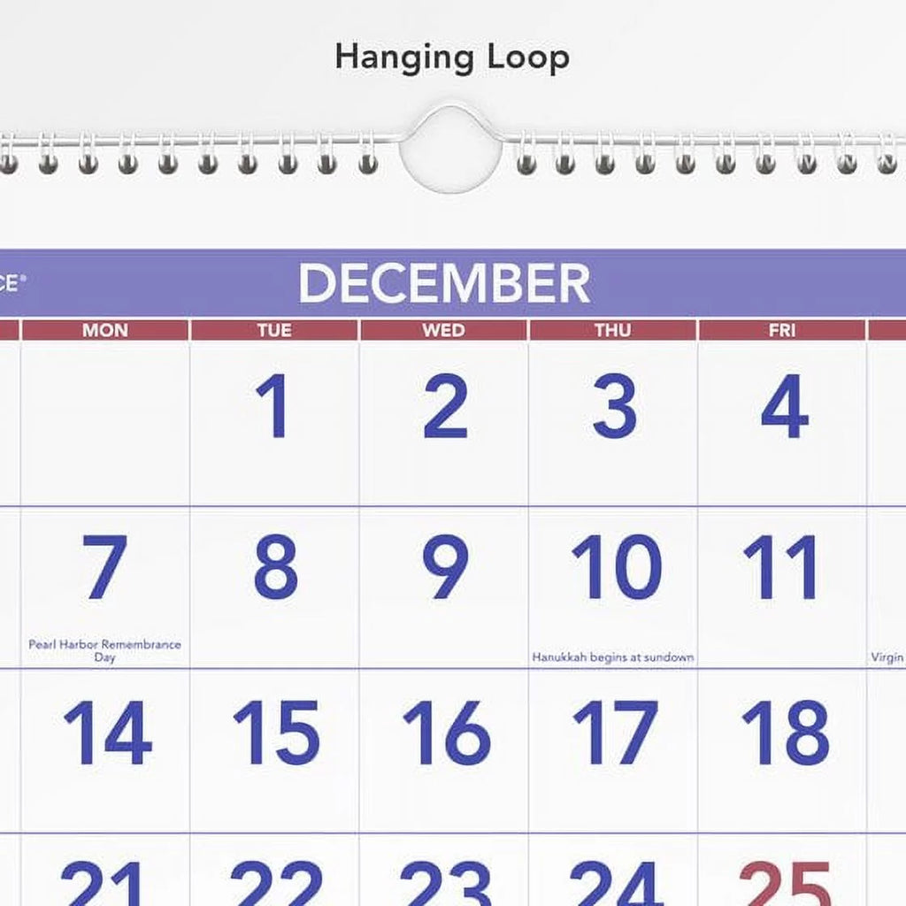 14-Month Vertical Wall Calendar, 12" x 27" Y480359
