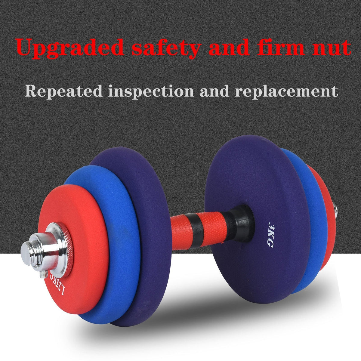 Adjustable Dumbbells 30KG/66LBS Convertible To Barbell U839547